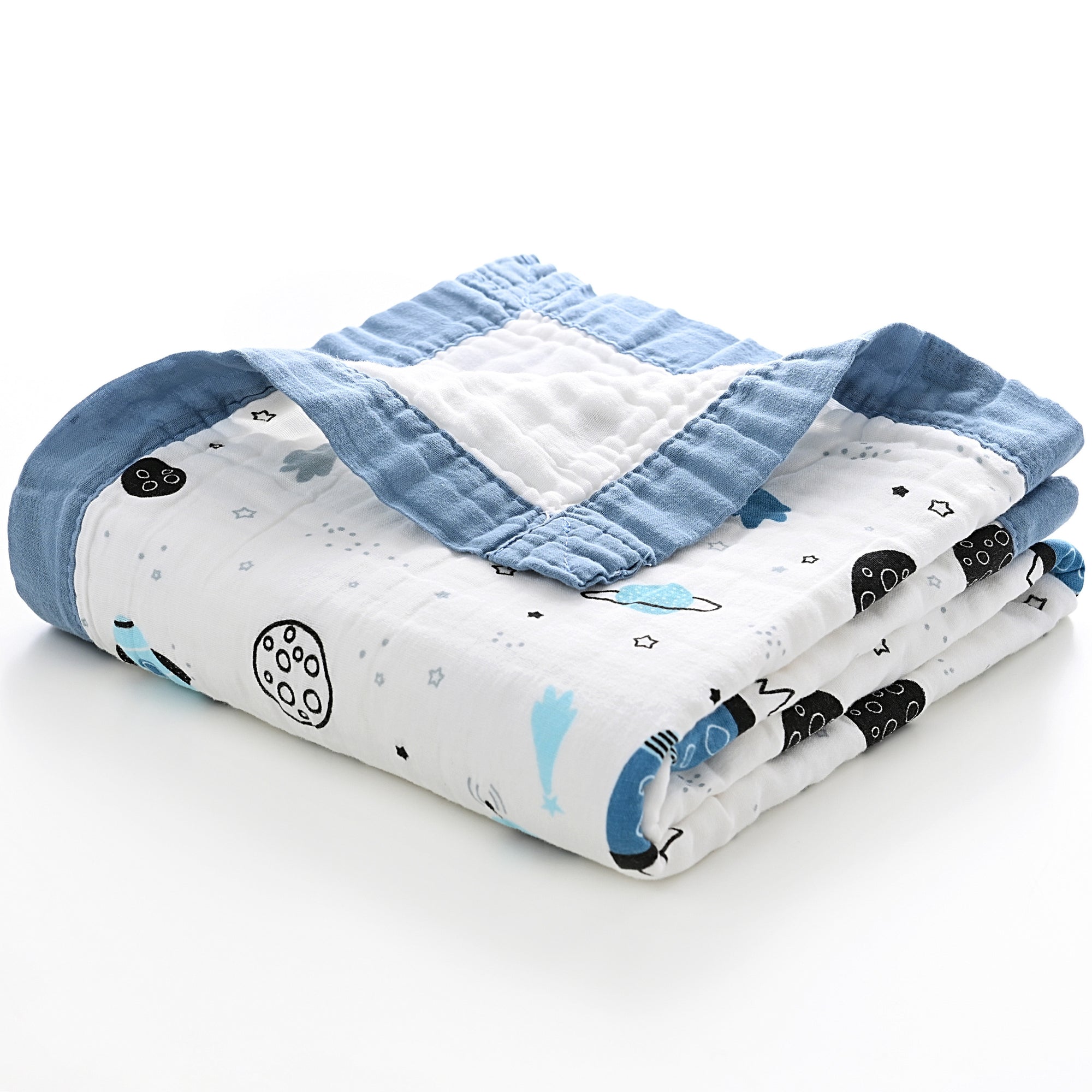 Baby/Toddler Muslin Cotton Blanket - Blue Space