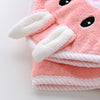 Fleece Hooded Baby Towel - Pink Bunny