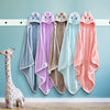 Fleece Hooded Baby Towel - Pink Bunny