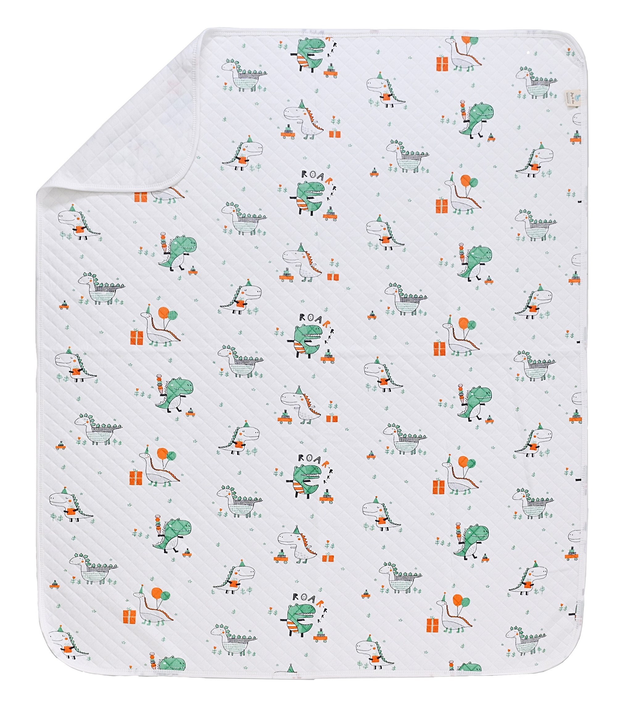 Jersey Cotton Baby Blanket - Baby Dino Party