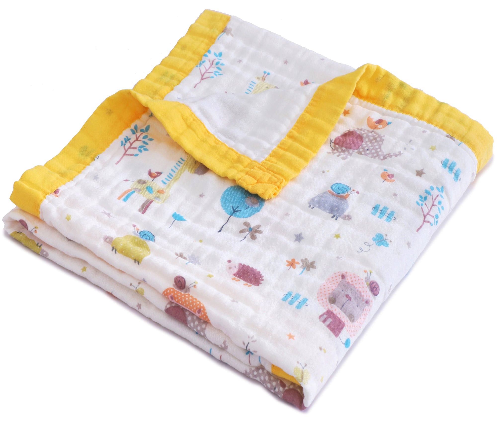 Baby/Toddler Muslin Cotton Blanket - Yellow Lion