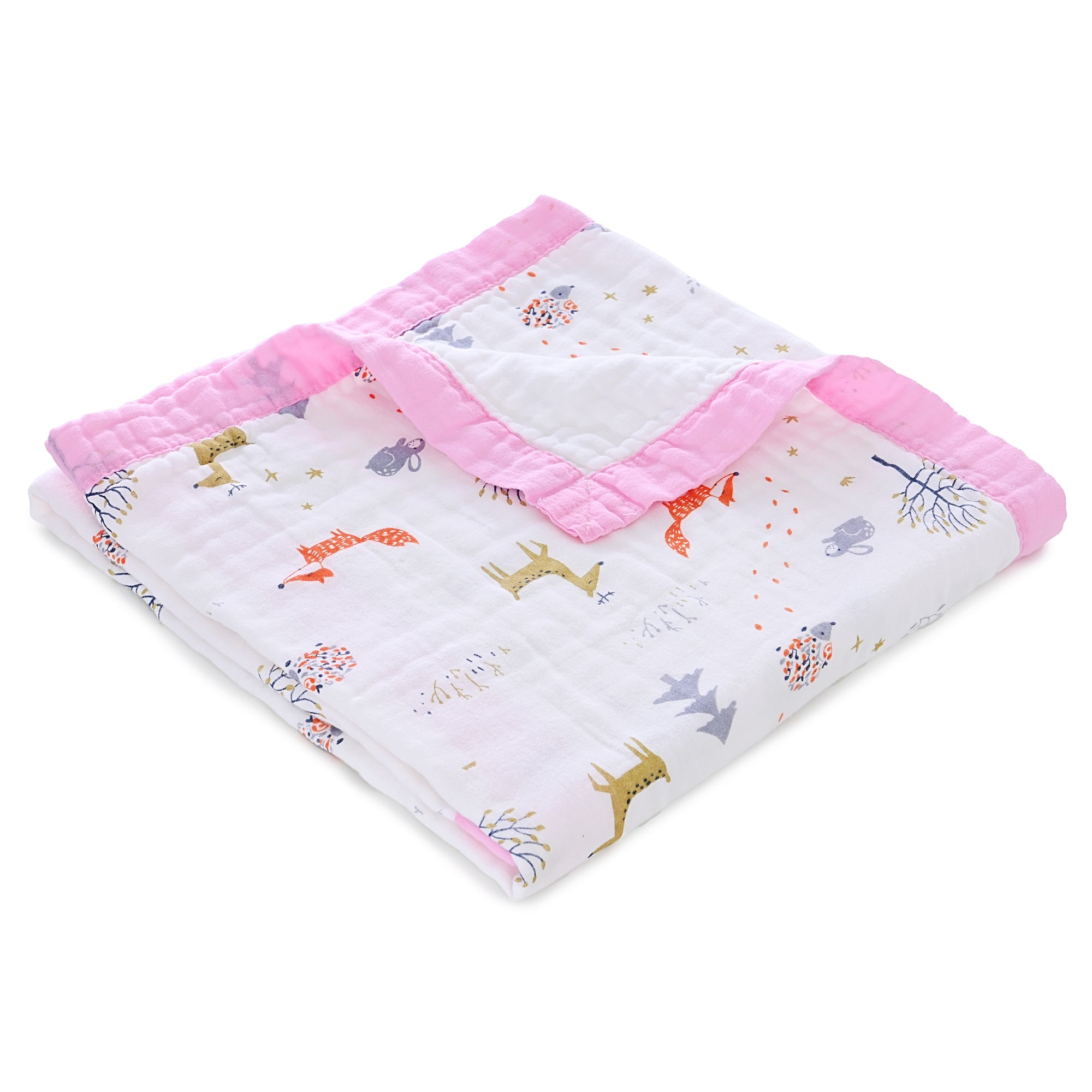 Baby/Toddler Muslin Cotton Blanket - Pink Forest